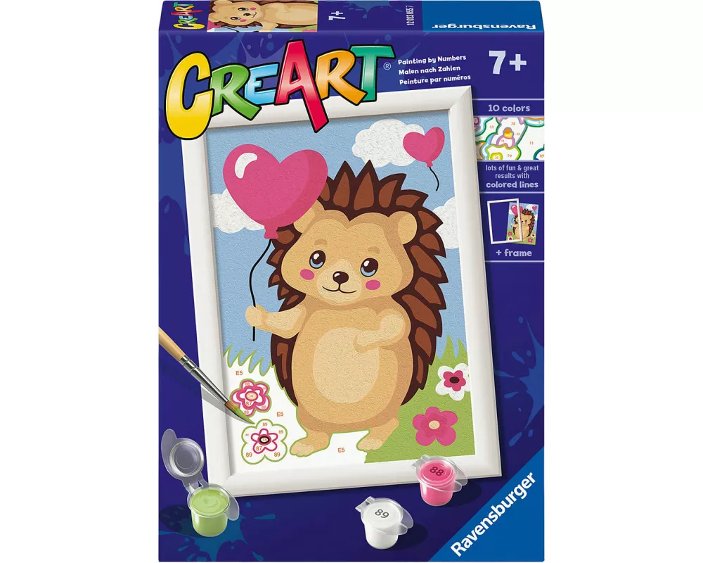CreArt, Malen nach Zahlen Kinder - Herziger Igel
