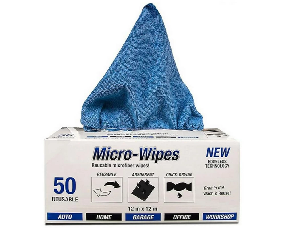 Haushaltsware Mikrofaser-Reinigungstuch Box, 50 Stück, Blau