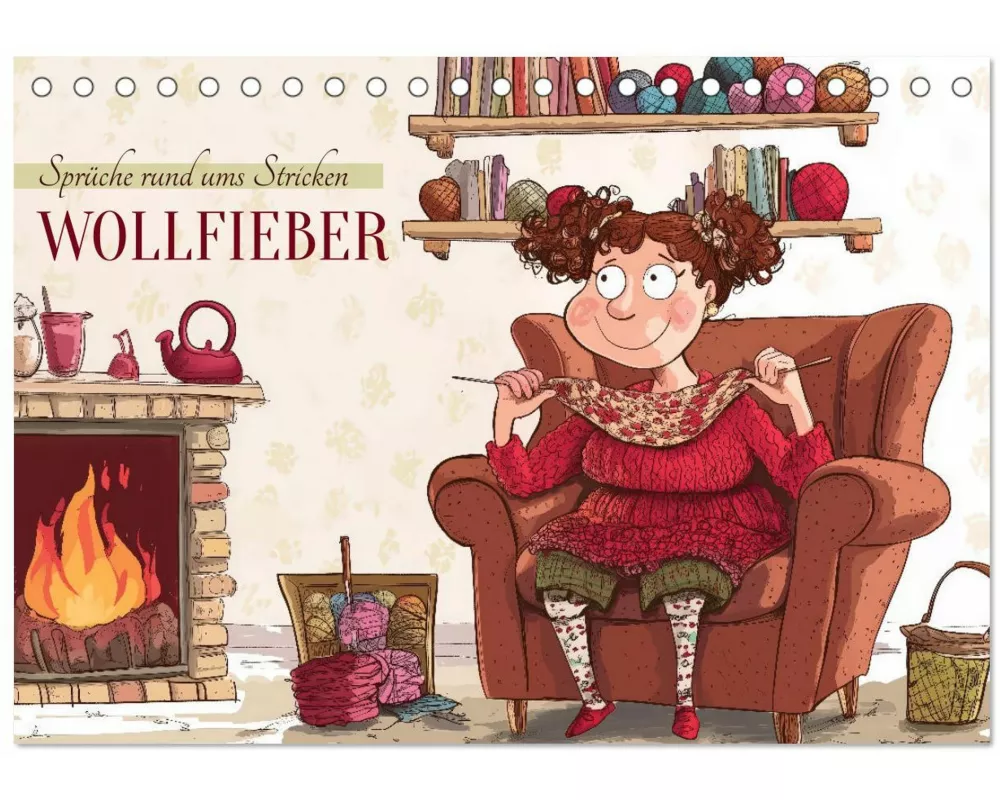 Wollfieber (Tischkalender 2026 DIN A5 quer), CALVENDO Monatskalender