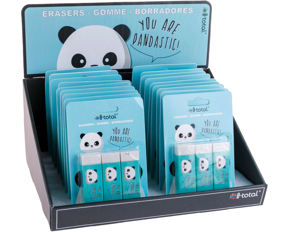 ROOST Radiergummi Panda XL1804 3 pcs. 2.2x1.2x6.2cm