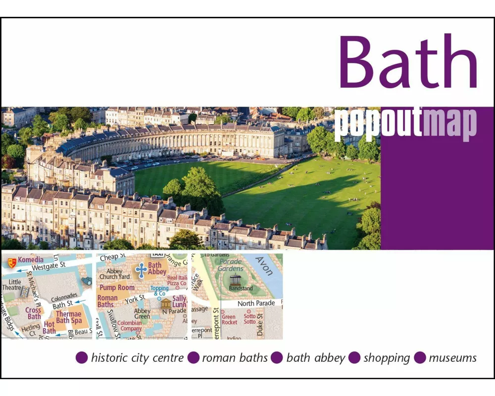 Bath PopOut Map - pocket size, pop up map of Bath city centre