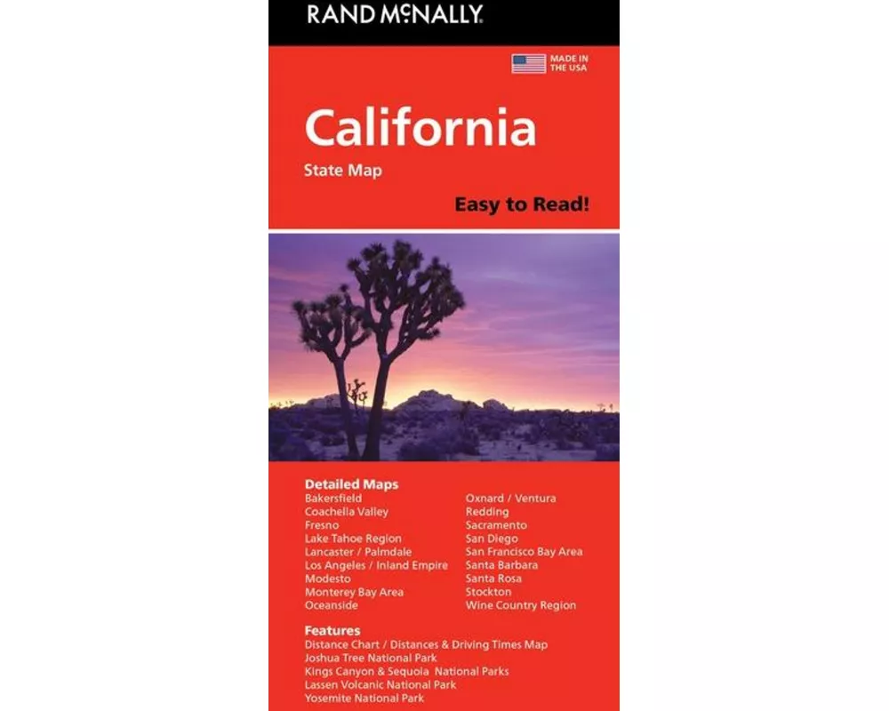 Rand McNally Easy to Read: California State Map