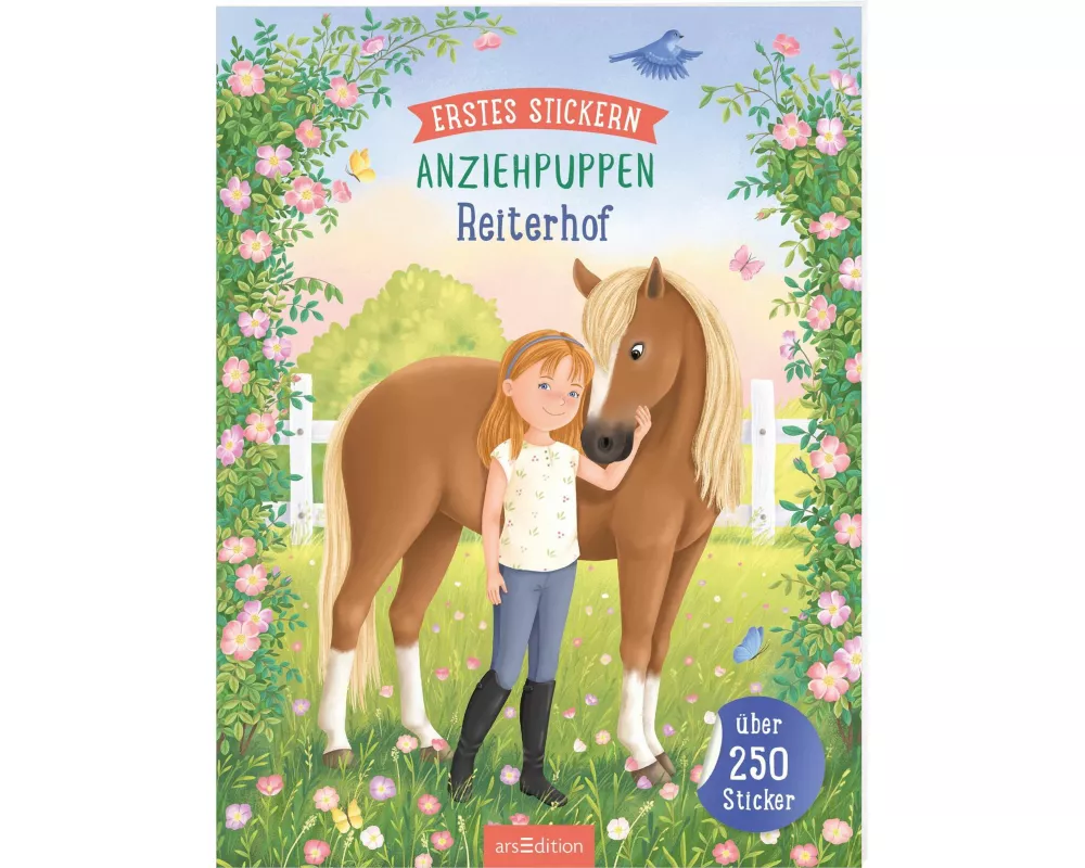 Erstes Stickern Anziehpuppen – Reiterhof