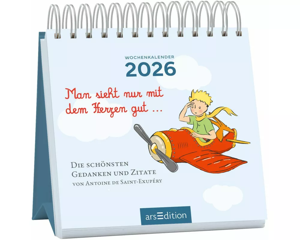 Mini-Wochenkalender Man sieht nur mit dem Herzen gut ... 2026