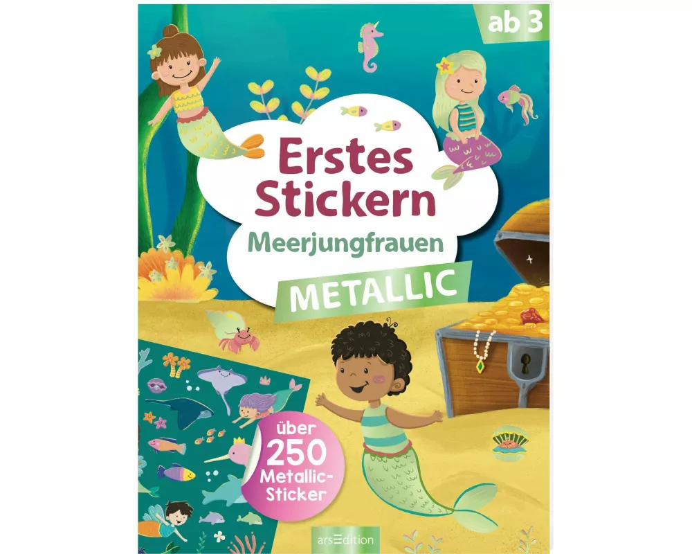 Erstes Stickern Metallic – Meerjungfrauen