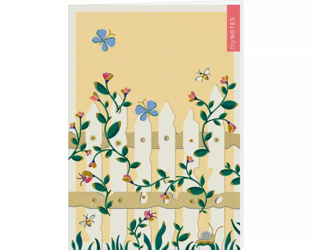 myNOTES Papeterie: Notizheft Cottage Style: Blumenranken