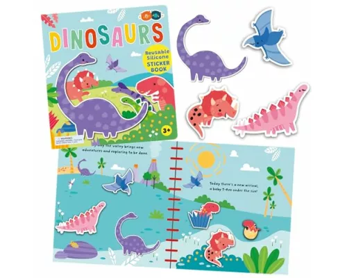 Silicone Sticker Book - Dinosaurs