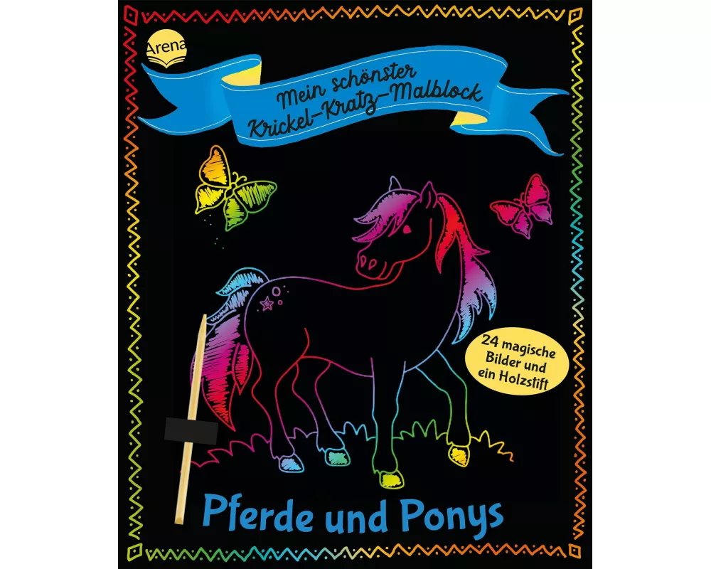 Mein schönster Krickel-Kratz-Malblock. Pferde und Ponys
