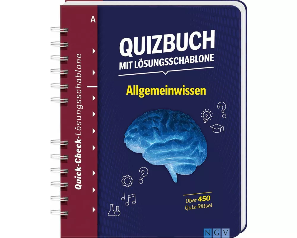 Quizbuch mit Lösungsschablone Allgemeinwissen