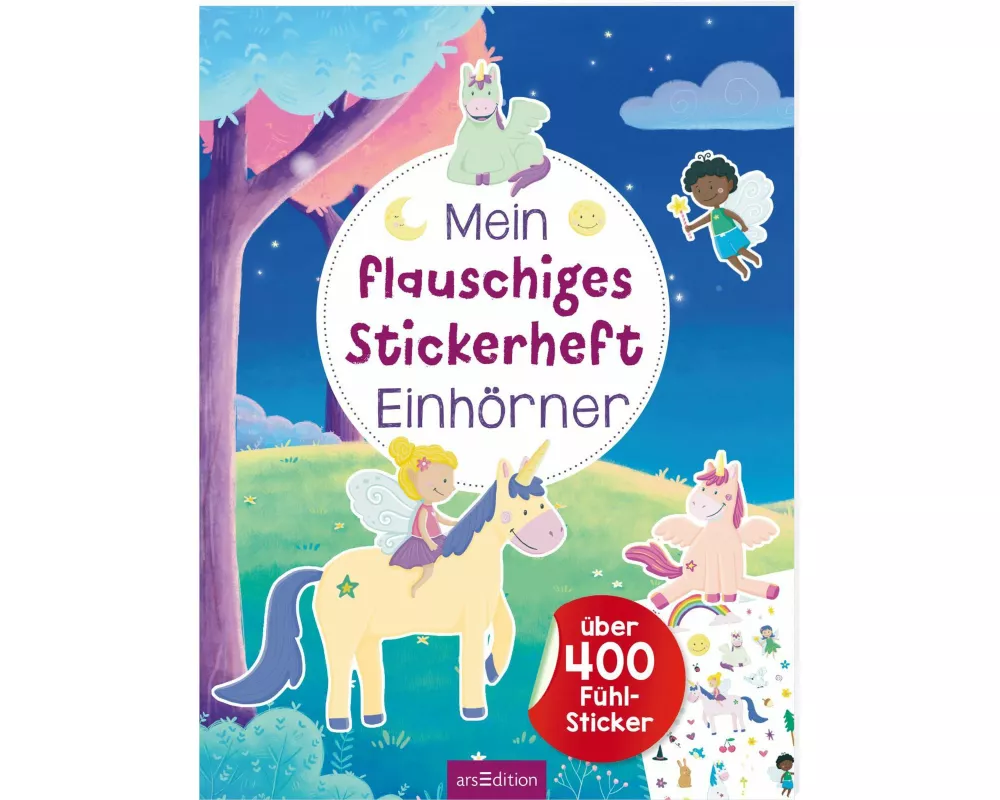 Mein flauschiges Stickerheft – Einhörner