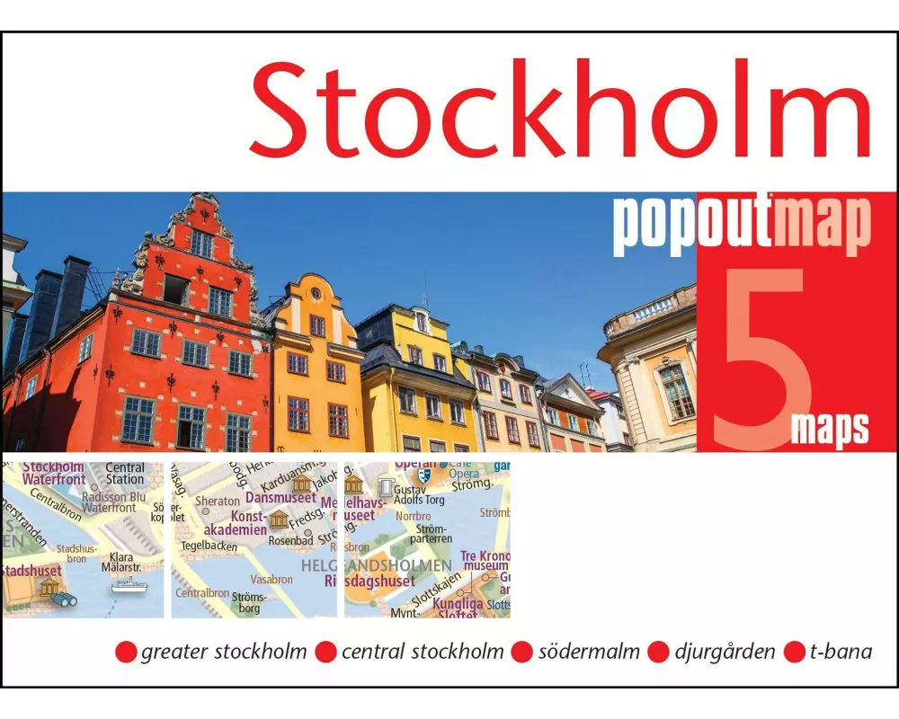 Stockholm PopOut Map - pocket-size, pop up map of Stockholm city centre