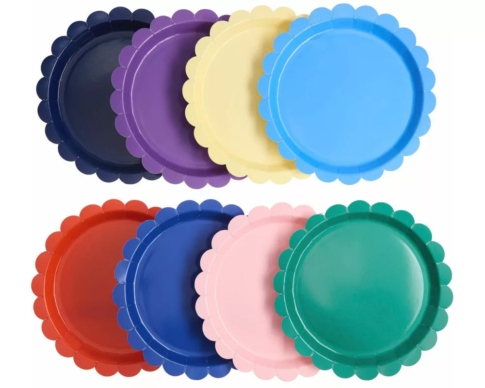 Pappteller Mix, Magic Rainbow, FSC MIX, 8 Stk, 8 verschiedene Farben, 23 cm, 350 g/m²