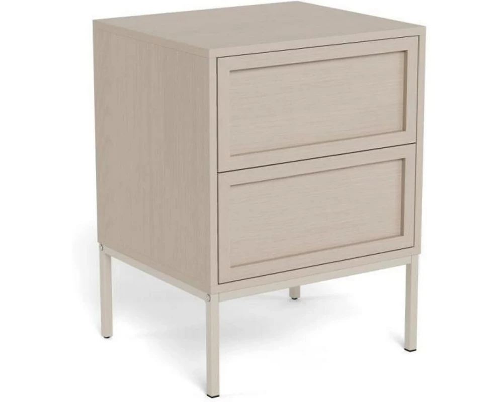 AC Design Nachttisch Palmdale Grau, 45.6 x 40 x 61 cm