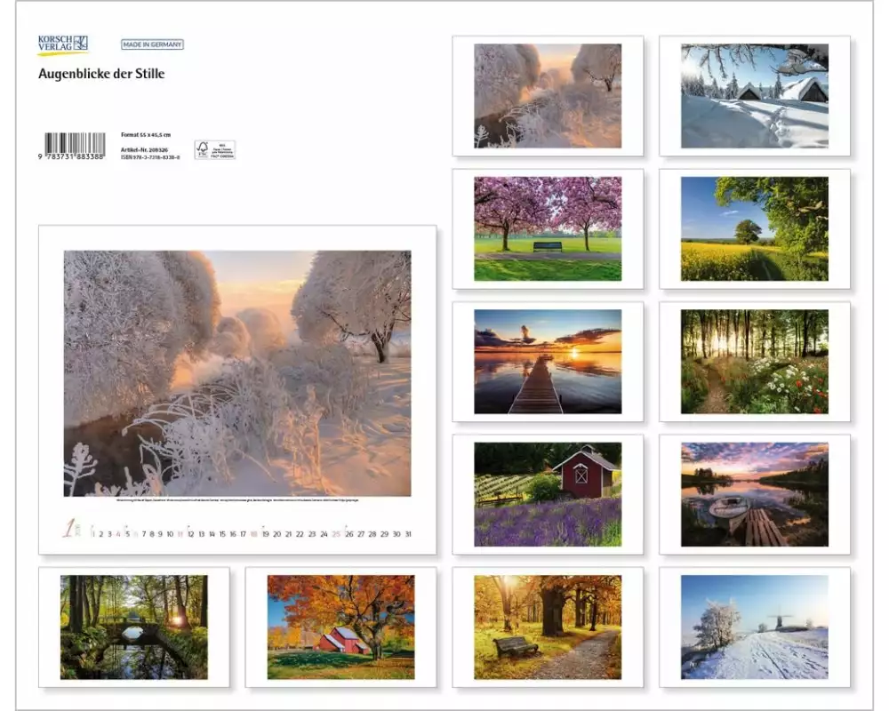 Korsch Verlag Bildkalender AugenblickeStill 2026