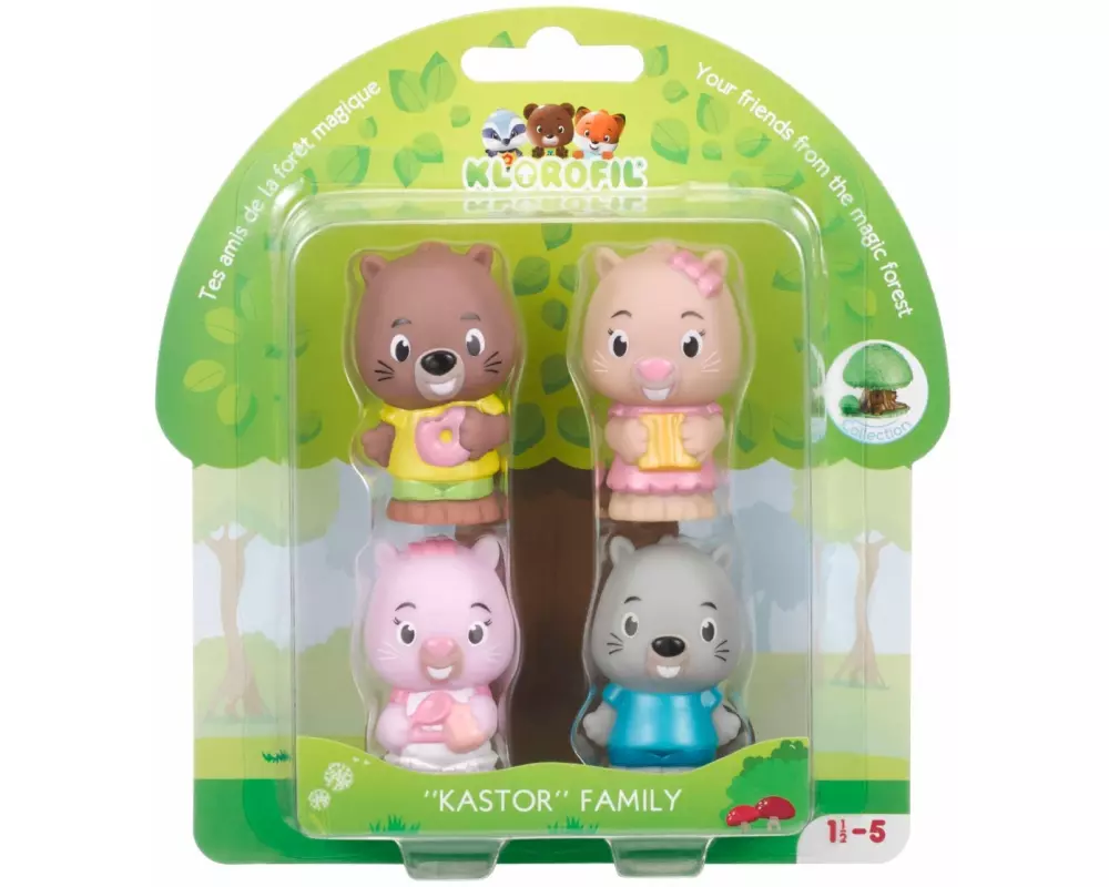 KLOROFIL Figurenset 4er-Set Familie «Kastor»