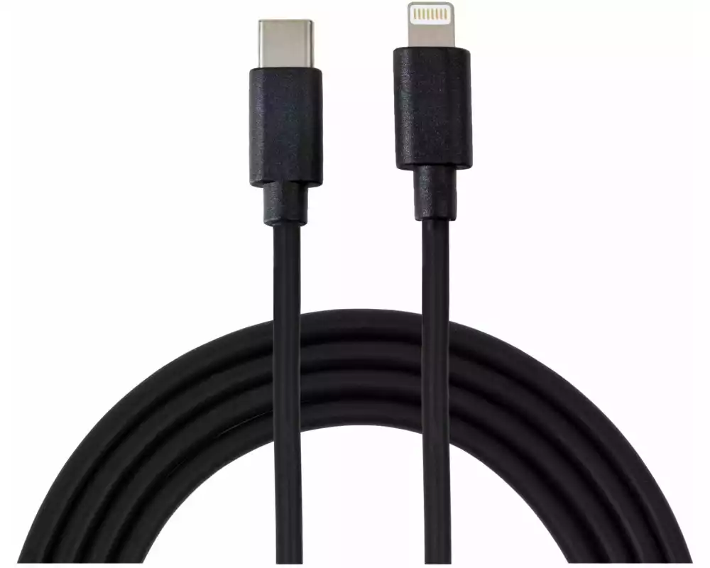 Nize USB 2.0-Kabel USB-C - Lightning 1.5 m, Schwarz, 3 Stück