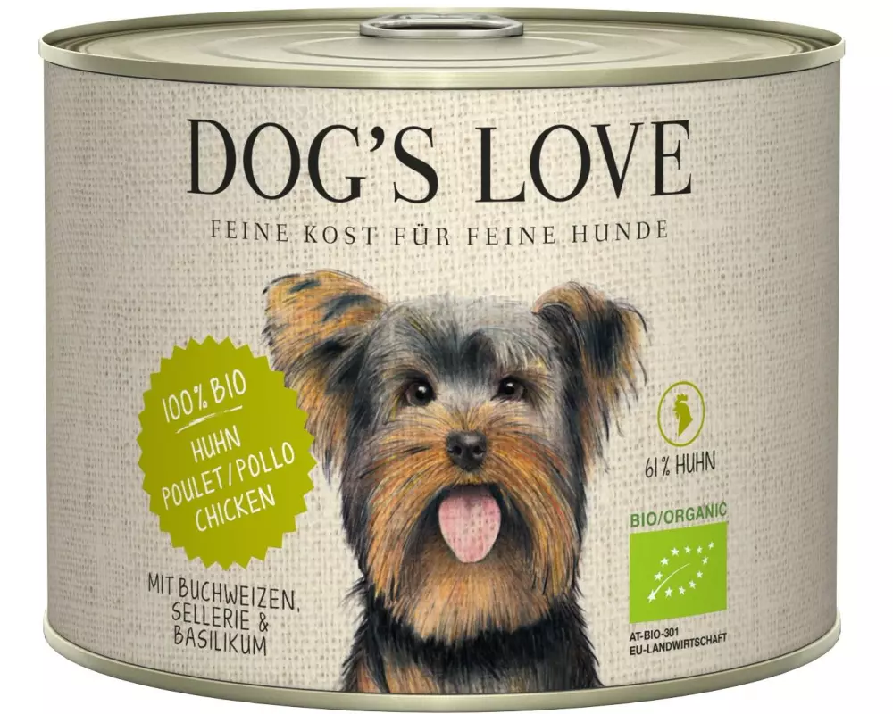 Dog's Love Nassfutter BIO Adult Huhn, 200 g