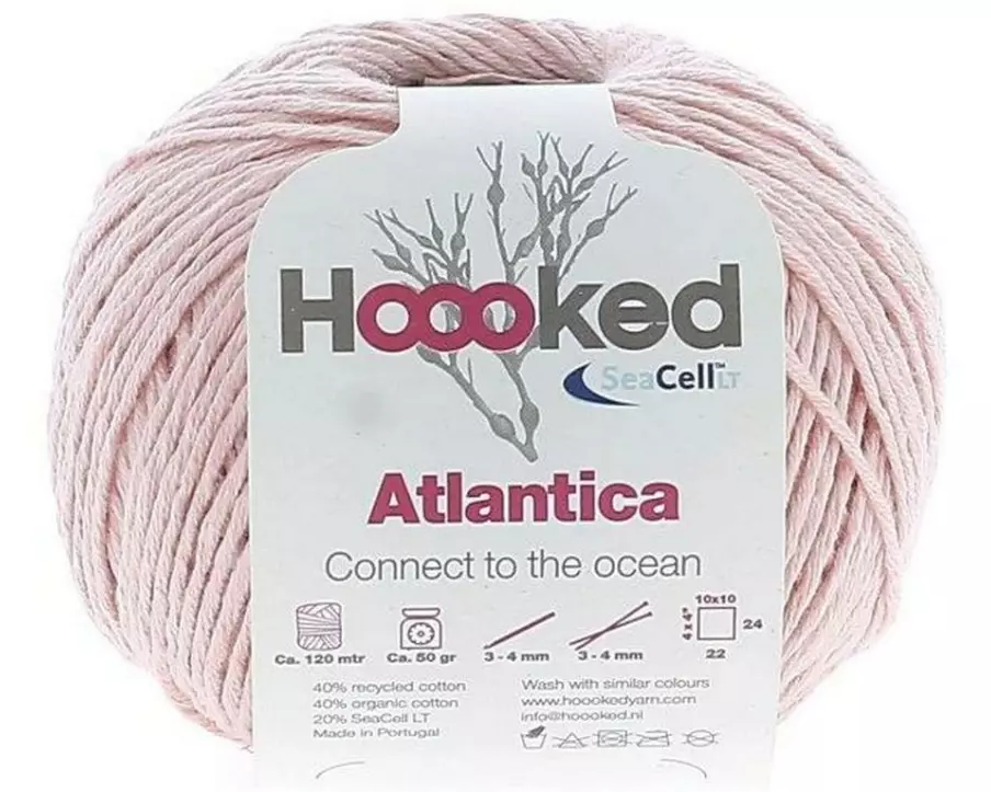Hoooked Baumwollgarn Hoooked Atlantica SeaCell Garn Pink