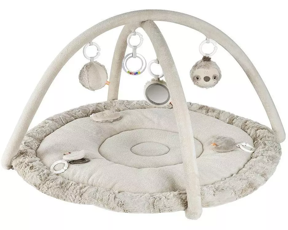 fehn 3-D-Activity-Decke Faultier, Grau/Beige