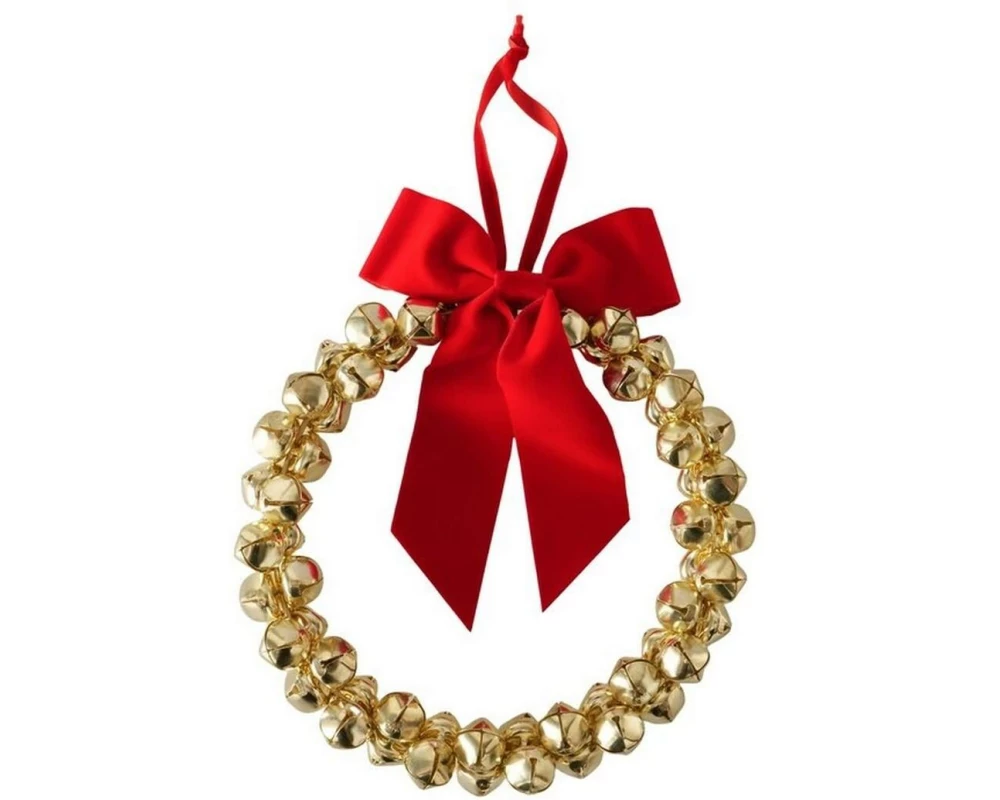 Boltze Kranz Glöckchen Gold/Rot