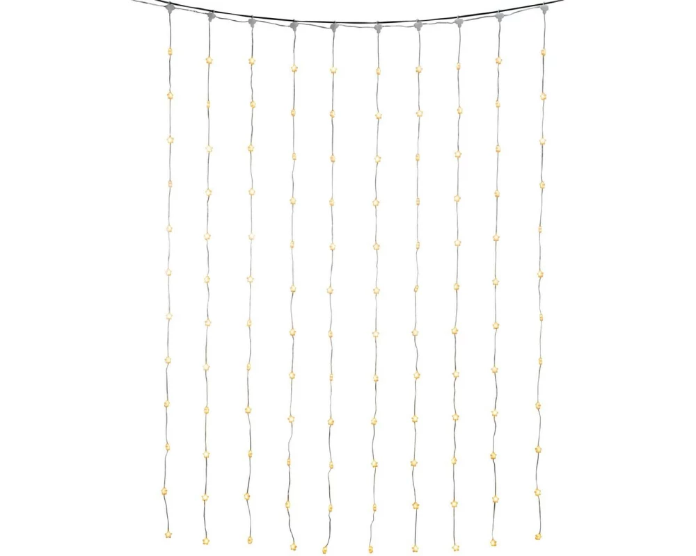 Konstsmide LED Lichtervorhang mit 120 Sterne USB, IP20