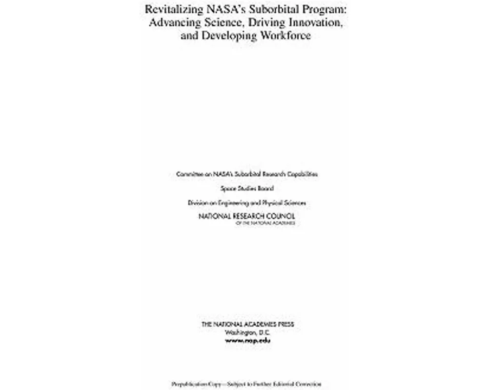 Revitalizing NASA's Suborbital Program