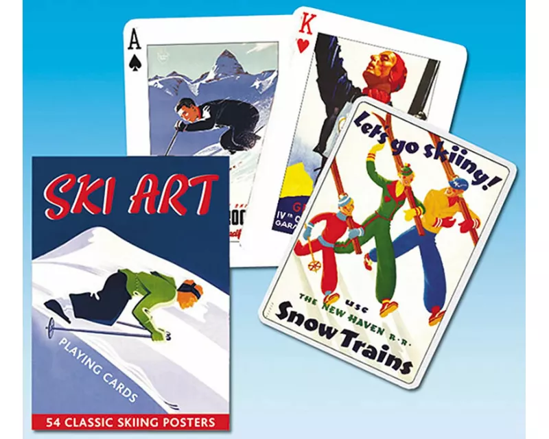 Ski Art. Playing Cards. SF
