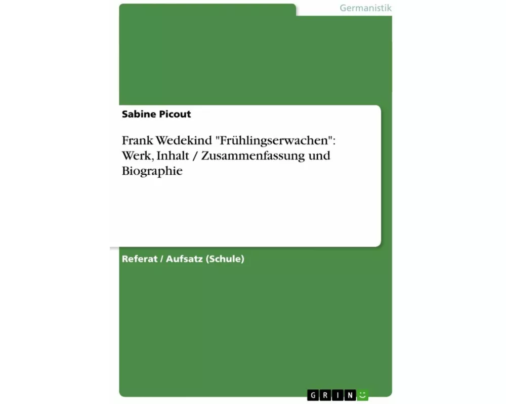 Frank Wedekind "Frühlingserwachen": Werk, Inhalt / Zusammenfassung und Biographie