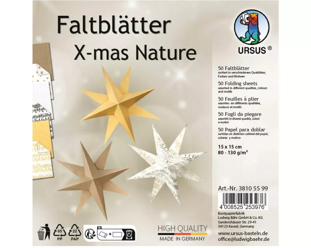 URSUS Faltblätter X-Mas Nature