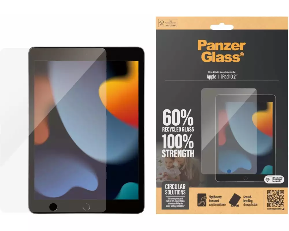 Panzerglass Ultra-Wide Fit iPad 7th - 9th Gen. 10.2"