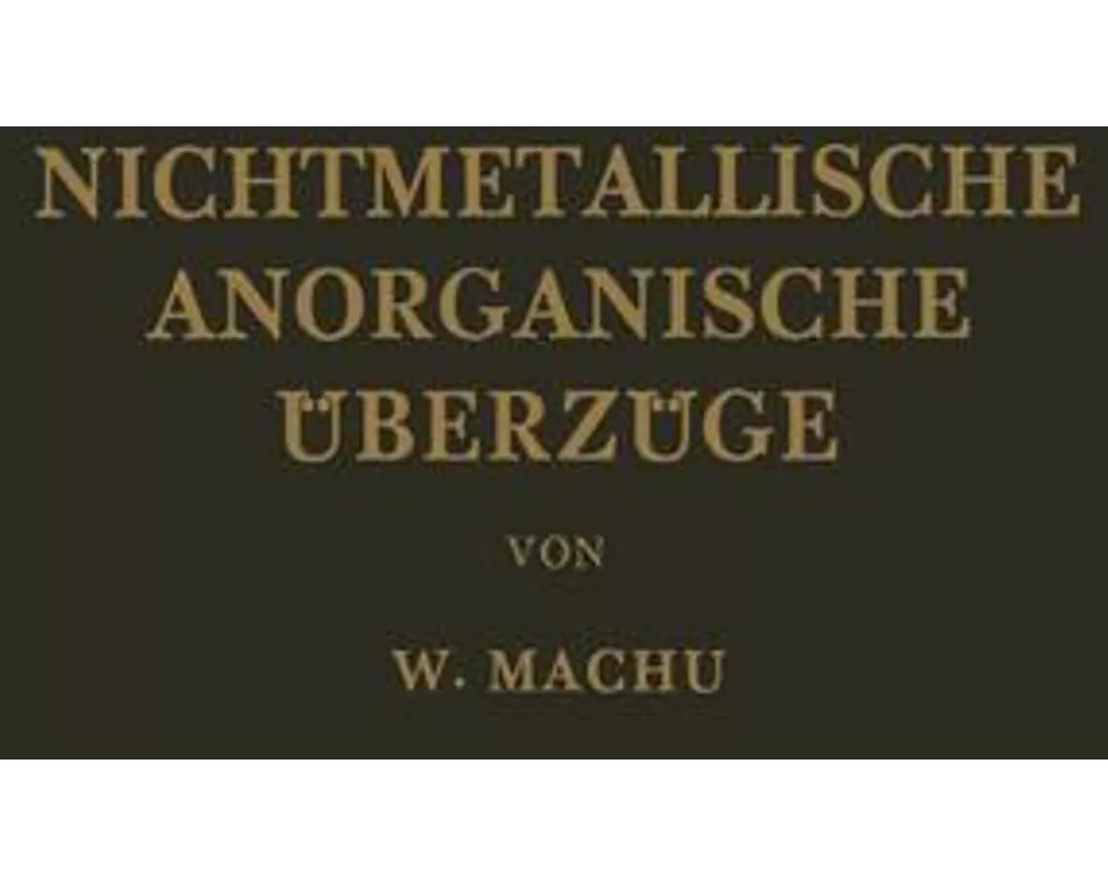 Nichtmetallische Anorganische Überzüge