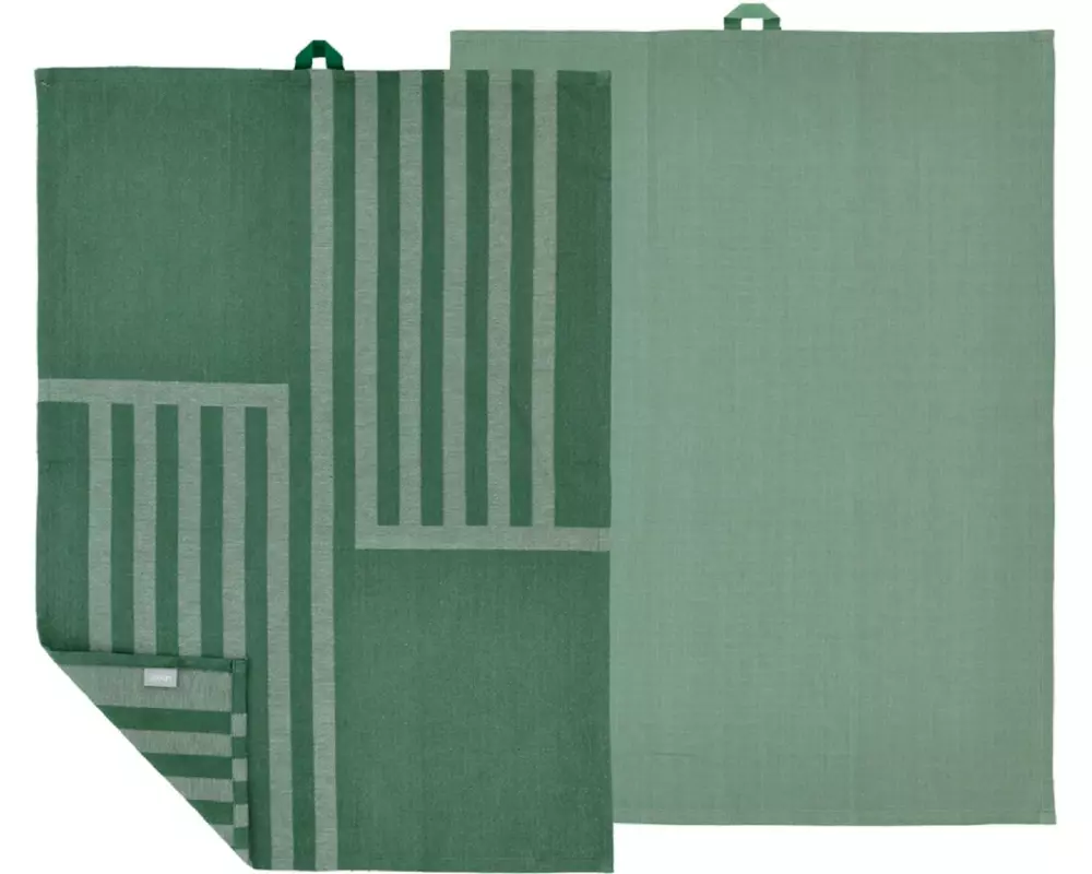 Södahl Geschirrtuch-Set Reflection, 50 x 70 cm, Pine green, 2 Stück