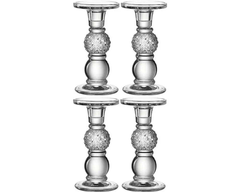 Leonardo Leuchter Poesia 18 cm 4 Stück, Transparent