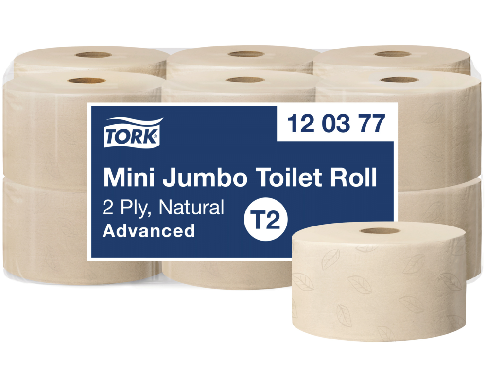 TORK Mini Jumbo Toilettenpapier T2 120377 natural 12 Rollen à 170m