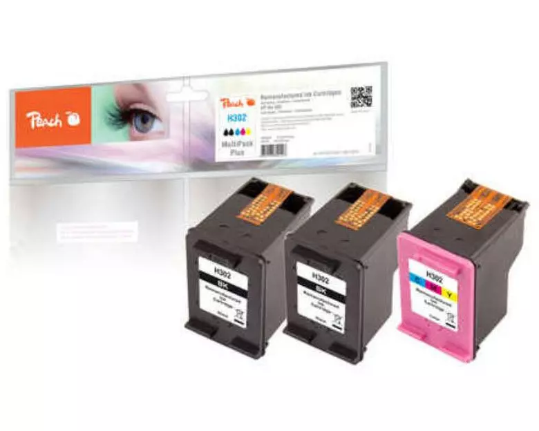 Peach Tintenset HP Nr. 302 (F6U66A/F6U65A)