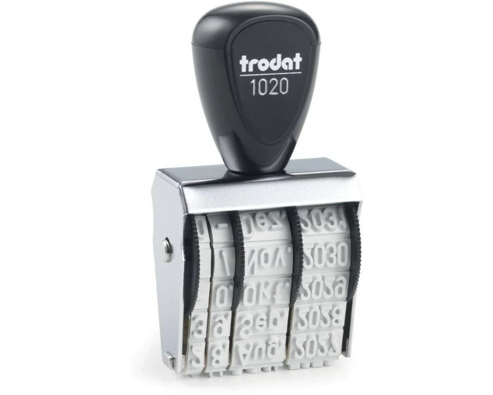Trodat Wort- und Datumsstempel 1020 D 5 x 32 mm, Deutsch