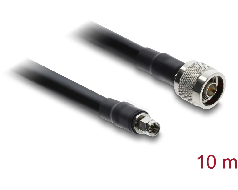 Delock Antennenkabel RP-SMA/N-Type zu RP-SMA, 10 m