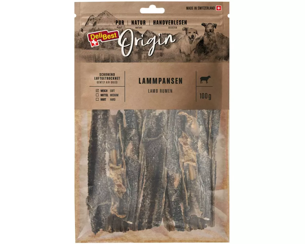 DeliBest Kausnack Origin Lammpansen 100 g