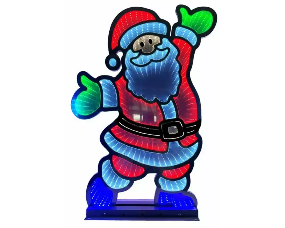 Dameco LED Figur Santa Infinity Effekt, 5 cm x 42.5 cm x 61 cm