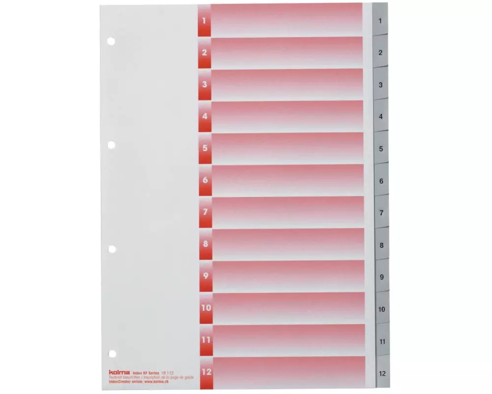 Kolma Register A4 KolmaFlex 1-12