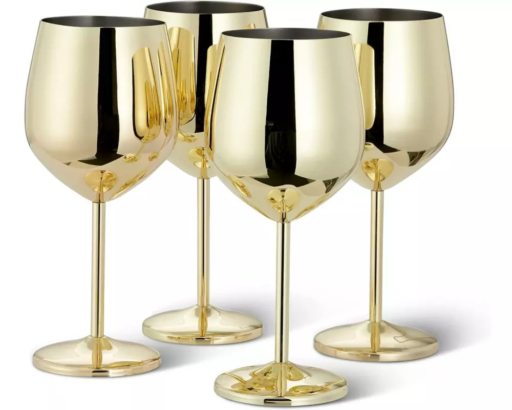 Oak & Steel Weingläser-Set 500 ml, 4 Stück, Gold