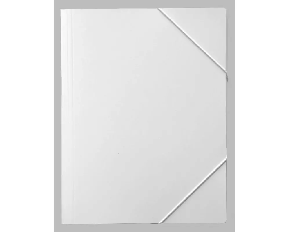 EROLA Gummibandmappe Pressspan A4 Weiss, 1 Stück