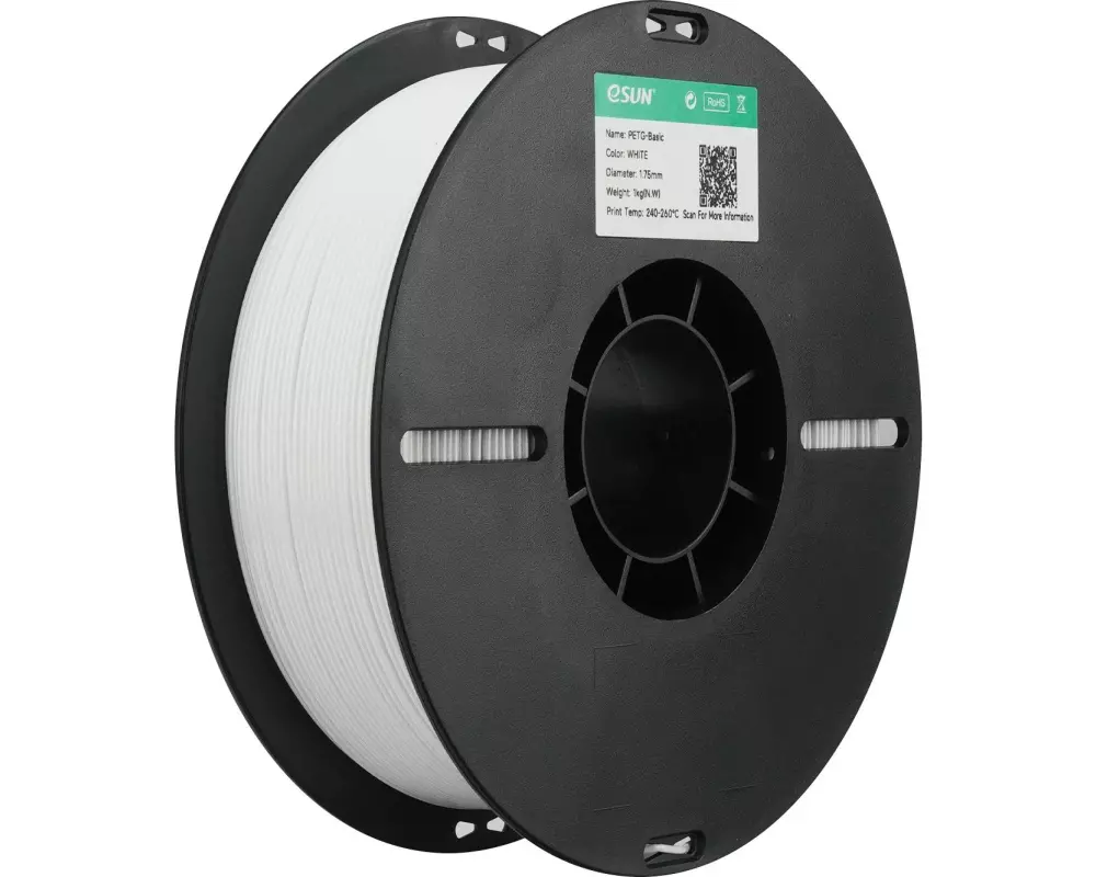 eSun Filament PETG-Basic, Weiss 1.75 mm 1 kg