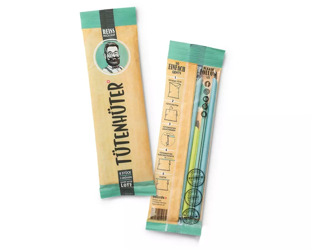 böörds Verschlussclip 6 Stück, Grün/Hellblau/Türkis