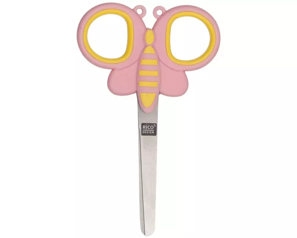 Rico Design Kinderschere Schmetterling 11 cm, Metall, Universal