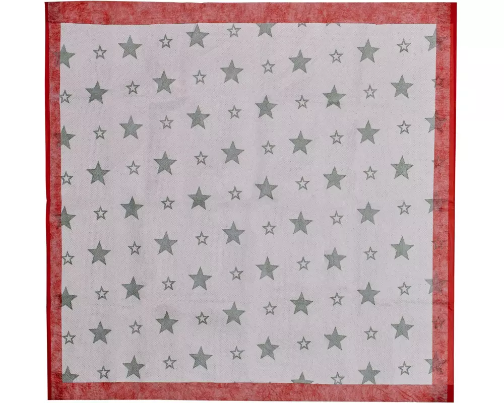 Krinner Christbaumdecke, 80 x 80 cm, Rot / Weiss