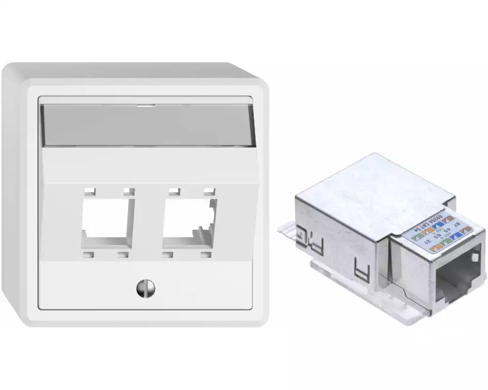 Feller EDIZIOliv AP-Netzwerkdose inkl. 1x R&M freenet Modul Cat. 5e