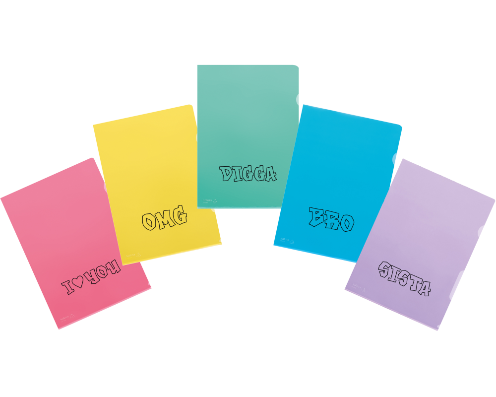 KOLMA Sichtmappe Fashion Slang 59.901.19 A4 assortiert 10 Stück