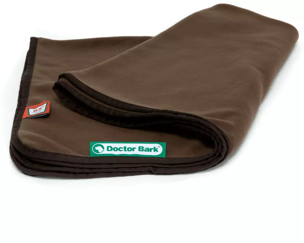 Doctor Bark Hunde-Decke Fleece M Braun, 100 x 70 cm