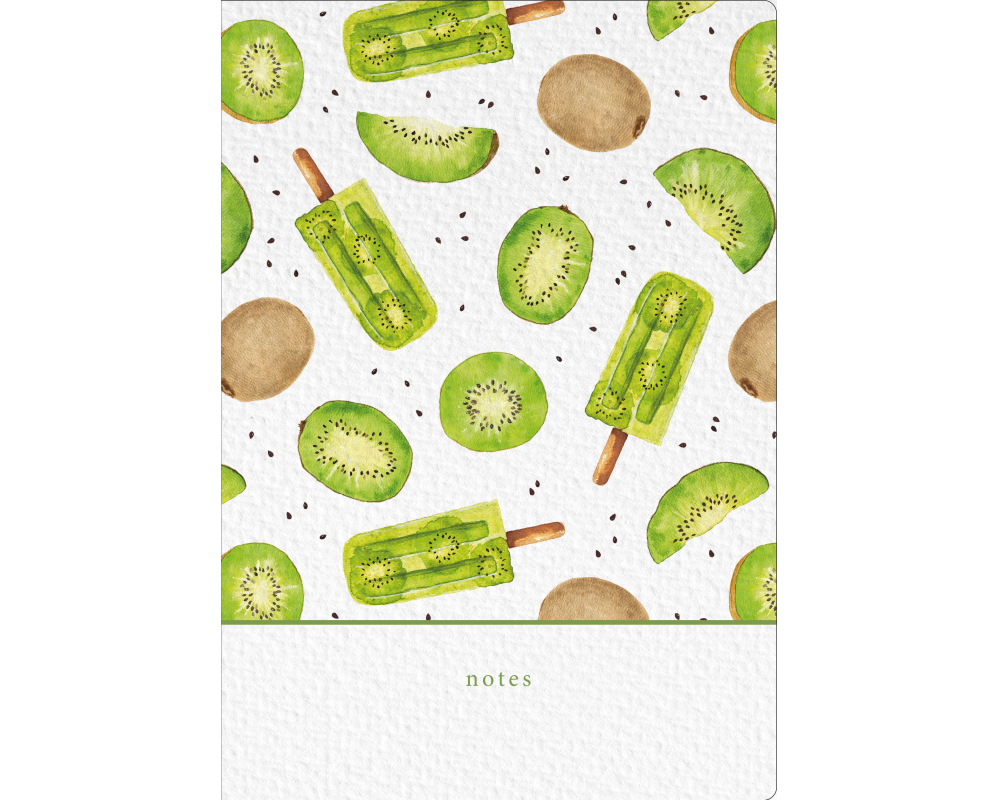 NATUR VERLAG Notizbuch Crushpaper A5 11008N Kiwi Muster, dotted